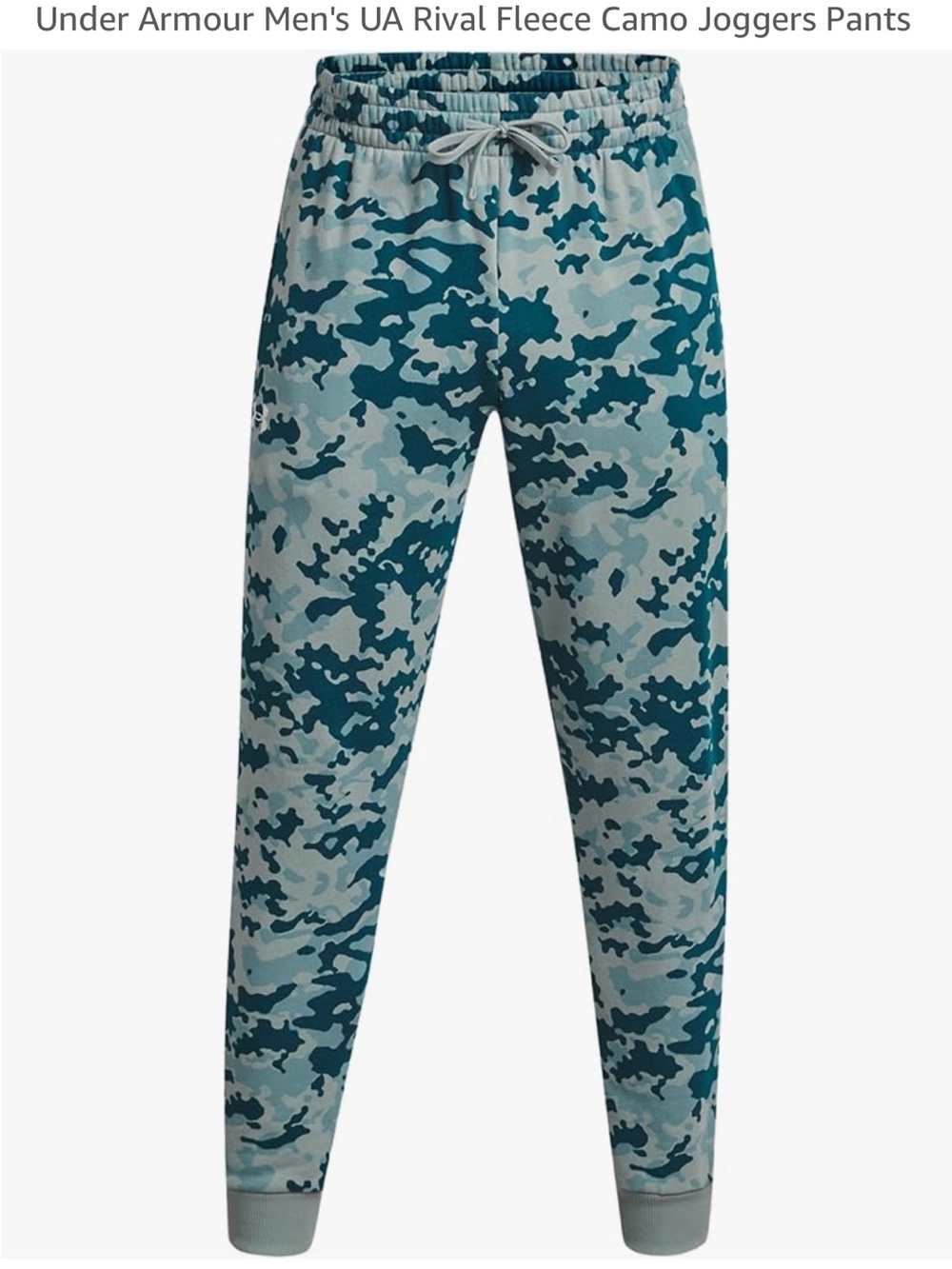 Under Armour Men's Teal & Light Blue Fleece Camo Joggers Pants